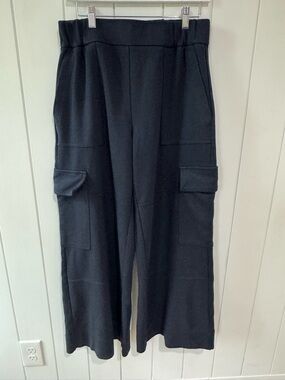 ME+EM Navy Knit Cargo Pants